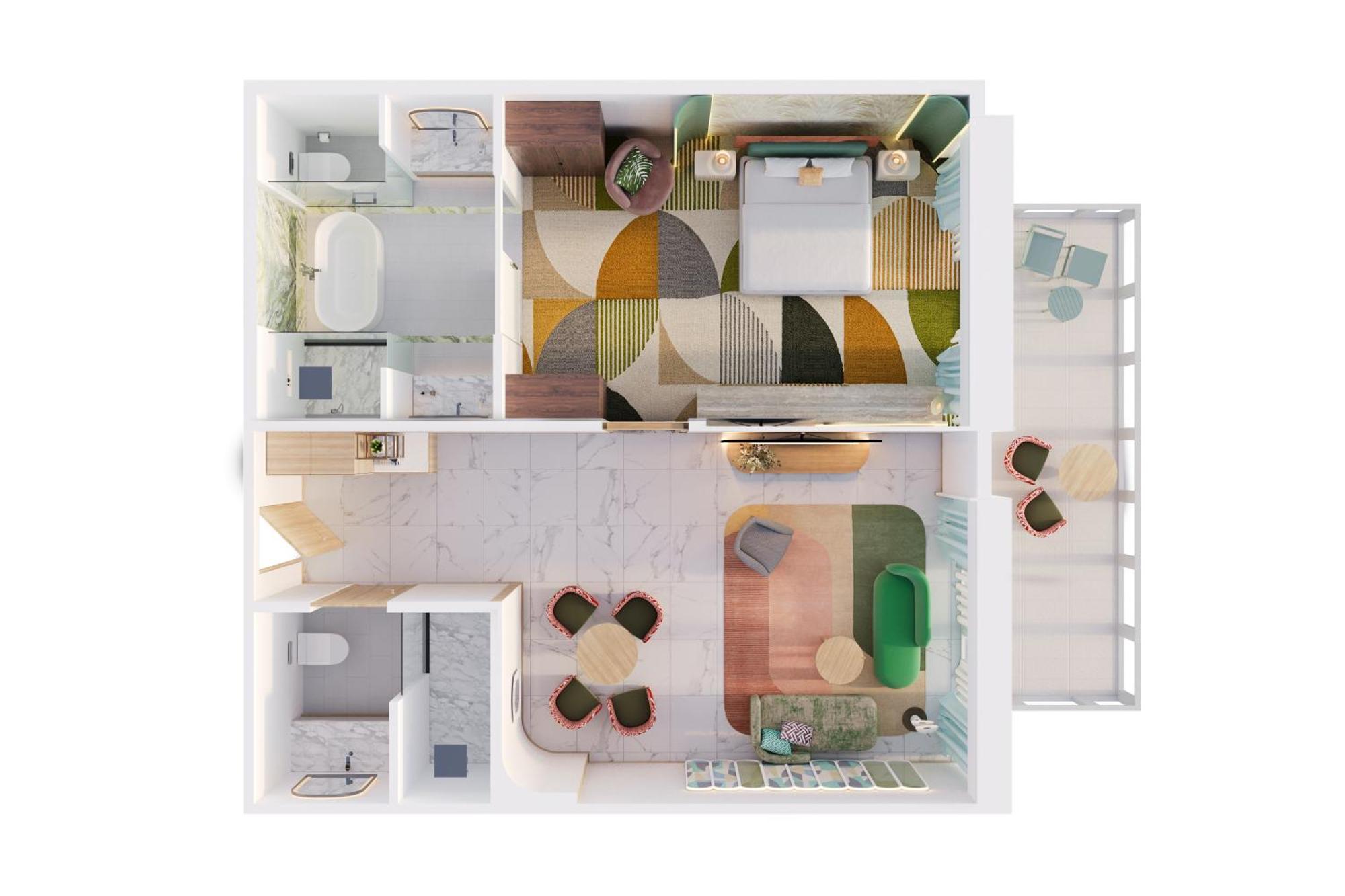 ホテル Pier Sixty-Six フォート・ローダーデール エクステリア 写真 3D floor plan
